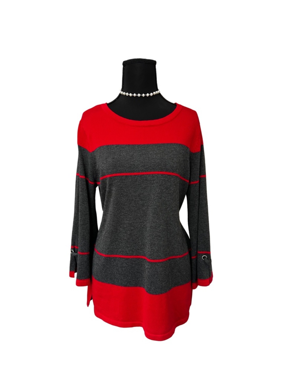 Liz Claiborne Vibrant Red Crewneck Sweater